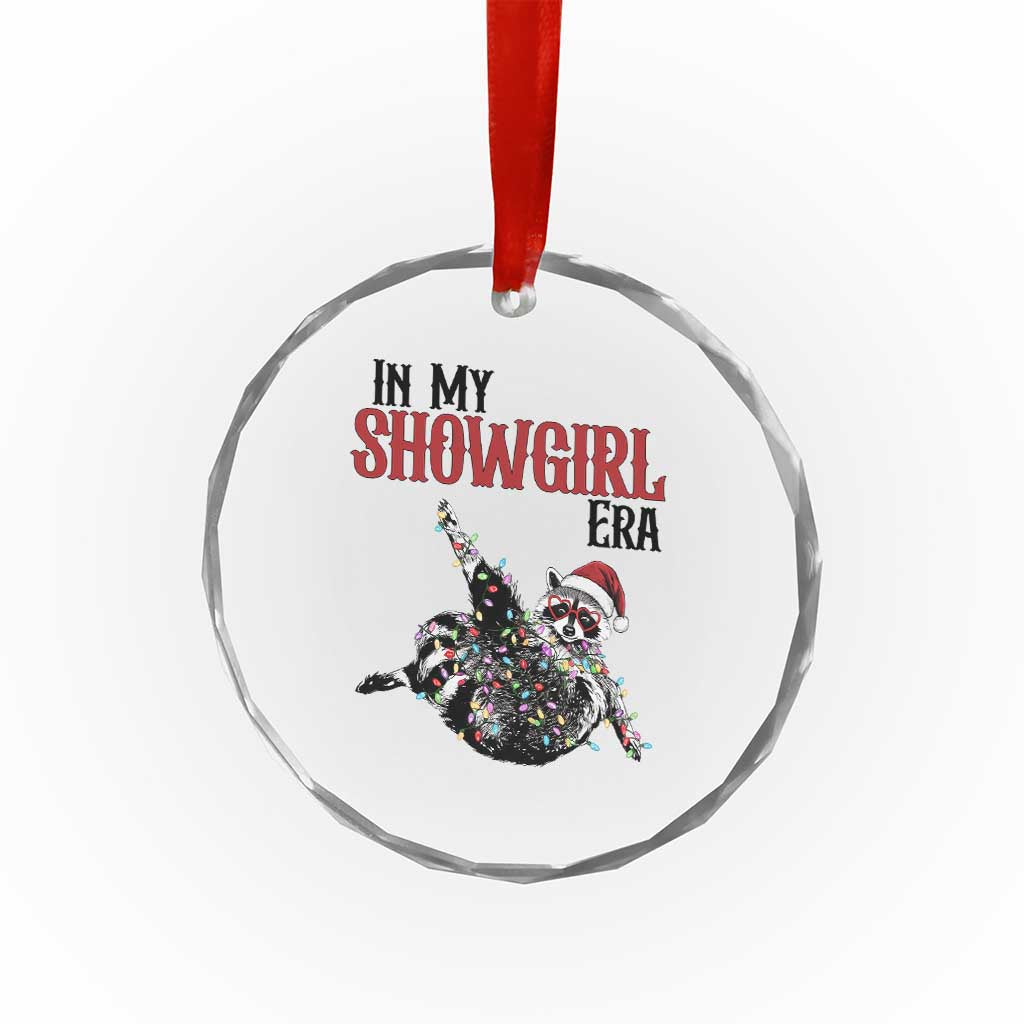 Funny Raccoon Christmas Crystal Glass Ornament In My Costume Era - Wonder Print Shop