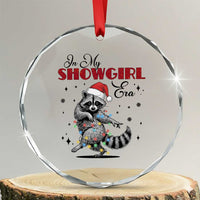 Funny Raccoon Christmas Crystal Glass Ornament In My Costume Era Xmas - Wonder Print Shop