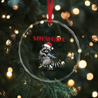 Funny Raccoon Christmas Crystal Glass Ornament In My Costume Era Xmas - Wonder Print Shop