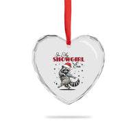 Funny Raccoon Christmas Heart Crystal Glass Ornament In My Costume Era Xmas - Wonder Print Shop