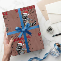 Funny Raccoon Christmas Wrapping Paper Roll In My Costume Era Xmas - Wonder Print Shop