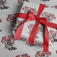 Funny Raccoon Cupid Anti Valentine Wrapping Paper Roll Not Today Cupid