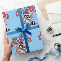Funny Raccoon Cupid Anti Valentine Wrapping Paper Roll Not Today Cupid