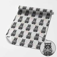 Funny Raccoon Dad Mechanic Wrapping Paper Roll Trash Panda Fathers Day Gift