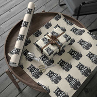 Funny Raccoon Dad Mechanic Wrapping Paper Roll Trash Panda Fathers Day Gift