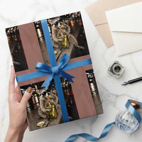 Funny Raccoon Eating Pickles Meme Wrapping Paper Roll