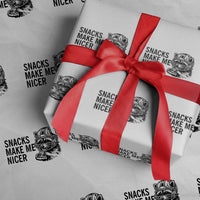 Funny Raccoon Eating Pizza Wrapping Paper Roll Snacks Make Me Nicer