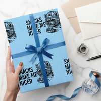 Funny Raccoon Eating Pizza Wrapping Paper Roll Snacks Make Me Nicer
