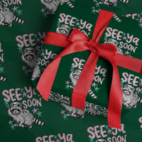 Funny Raccoon Graduation Wrapping Paper Roll Senior Grad 2026 See Ya Soon