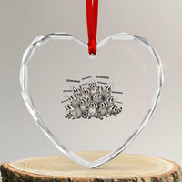 Funny Raccoon Grandma Heart Crystal Glass Ornament Grandmother Chaos Trash Panda