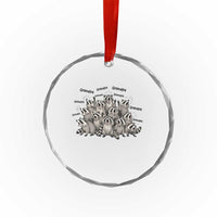 Funny Raccoon Grandpa Crystal Glass Ornament Chaos Coordinator Grandpa Life Graphic