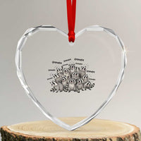 Funny Raccoon Grandpa Heart Crystal Glass Ornament Chaos Coordinator Grandpa Life Graphic