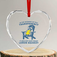 Funny Raccoon Heart Crystal Glass Ornament In The Interest Of Full Transparency It Was Not Easy Peasy Lemon Squeezy - Wonder Print Shop