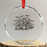 Funny Raccoon Mama Life Crystal Glass Ornament Motherhood Chaos Trash Panda