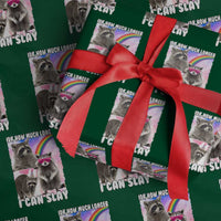 Funny Raccoon Meme Wrapping Paper Roll Idk How Much Longer I Can Slay