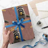 Funny Raccoon Meme Wrapping Paper Roll In The Interest Of Full Transparency It Was Not Easy Peasy Lemon Squeezy