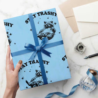 Funny Raccoon Meme Wrapping Paper Roll Stay Trashy