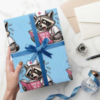 Funny Raccoon Nursing Student Healthcare Gift Wrapping Paper Roll