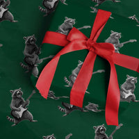 Funny Raccoon Playing Guitar Rock and Roll Wrapping Paper Roll