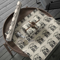 Funny Raccoon Possum Meme Wrapping Paper Roll Eat The Rich Not Their Scraps Sarcasm Retro Minimalist
