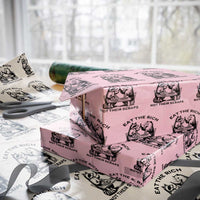 Funny Raccoon Possum Meme Wrapping Paper Roll Eat The Rich Not Their Scraps Sarcasm Retro Minimalist