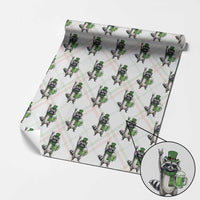 Funny Raccoon Rock On Wrapping Paper Roll St Patricks Day Gift