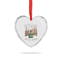 Funny Raccoon Rollin Into 2026 Heart Crystal Glass Ornament New Year Dumpster Fire Firework - Wonder Print Shop