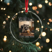 Funny Raccoon School Principal Crystal Glass Ornament Welcom Back To School
