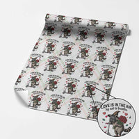 Funny Raccoon Scooter Anti Valentine Wrapping Paper Roll Love Is In The Air Try Not To Breathe - Wonder Print Shop