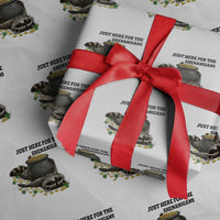 Funny Raccoon St Patricks Day Meme Wrapping Paper Roll Just Here For The Shenanigans