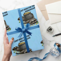Funny Raccoon St Patricks Day Meme Wrapping Paper Roll Just Here For The Shenanigans
