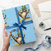 Funny Raccoon St Patrick's Day Wrapping Paper Roll I Could Be More Dramatic