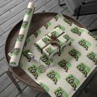 Funny Raccoon St Patricks Day Wrapping Paper Roll Irish Party Animal Gift