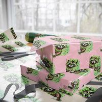Funny Raccoon St Patricks Day Wrapping Paper Roll Irish Party Animal Gift