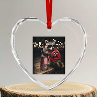 Funny Raccoon Whiskey Sunglasses Norwegian Flag Heart Crystal Glass Ornament Viral Trash Panda Football Texas Souvenir Meme