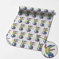 Funny Rainbow Gator LGBTQ Pride Support Wrapping Paper Roll