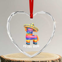Funny Rainbow Pinata Sombrero Heart Crystal Glass Ornament Id Hit That