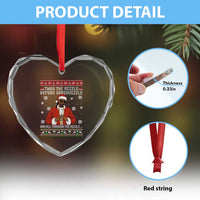 Funny Rapper Christmas Heart Crystal Glass Ornament Gangsta Twas the Nizzle Before Chrismizzle Ugly Xmas - Wonder Print Shop
