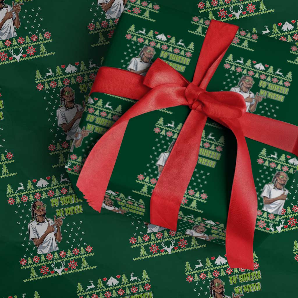 Funny Rapper Meme Xmas Wrapping Paper Roll Fo Shizzle My Nizzle