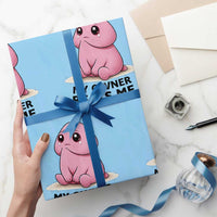 Funny Raunchy Meme My Owner Beats Me Wrapping Paper Roll Sarcastic Adult Gag Gift