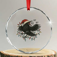 Funny Raven Six Seven Meme Crystal Glass Ornament Christmas Gift For Gen Z - Wonder Print Shop