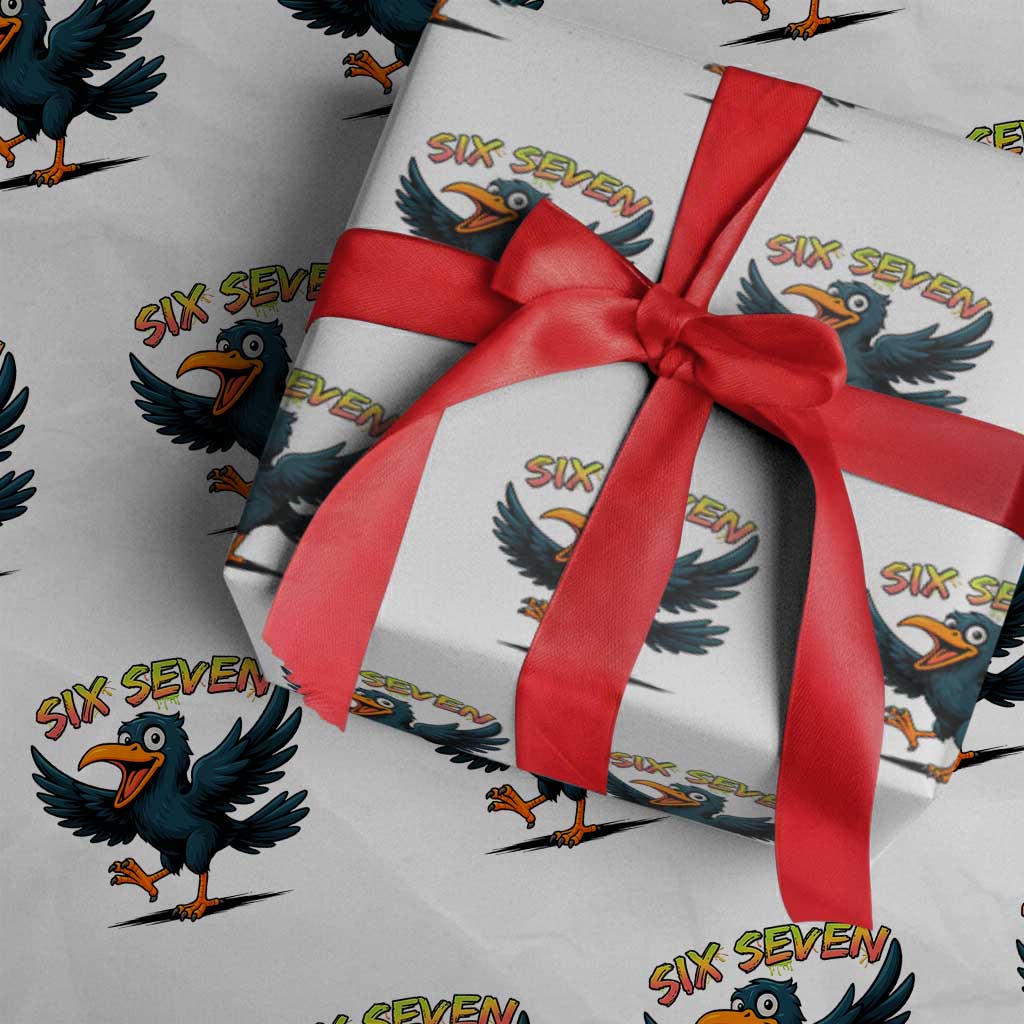 Funny Raven Six Seven Meme Trending Gift Wrapping Paper Roll - Wonder Print Shop