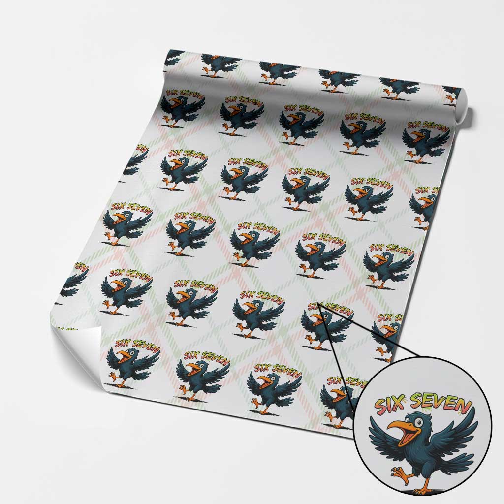 Funny Raven Six Seven Meme Trending Gift Wrapping Paper Roll - Wonder Print Shop