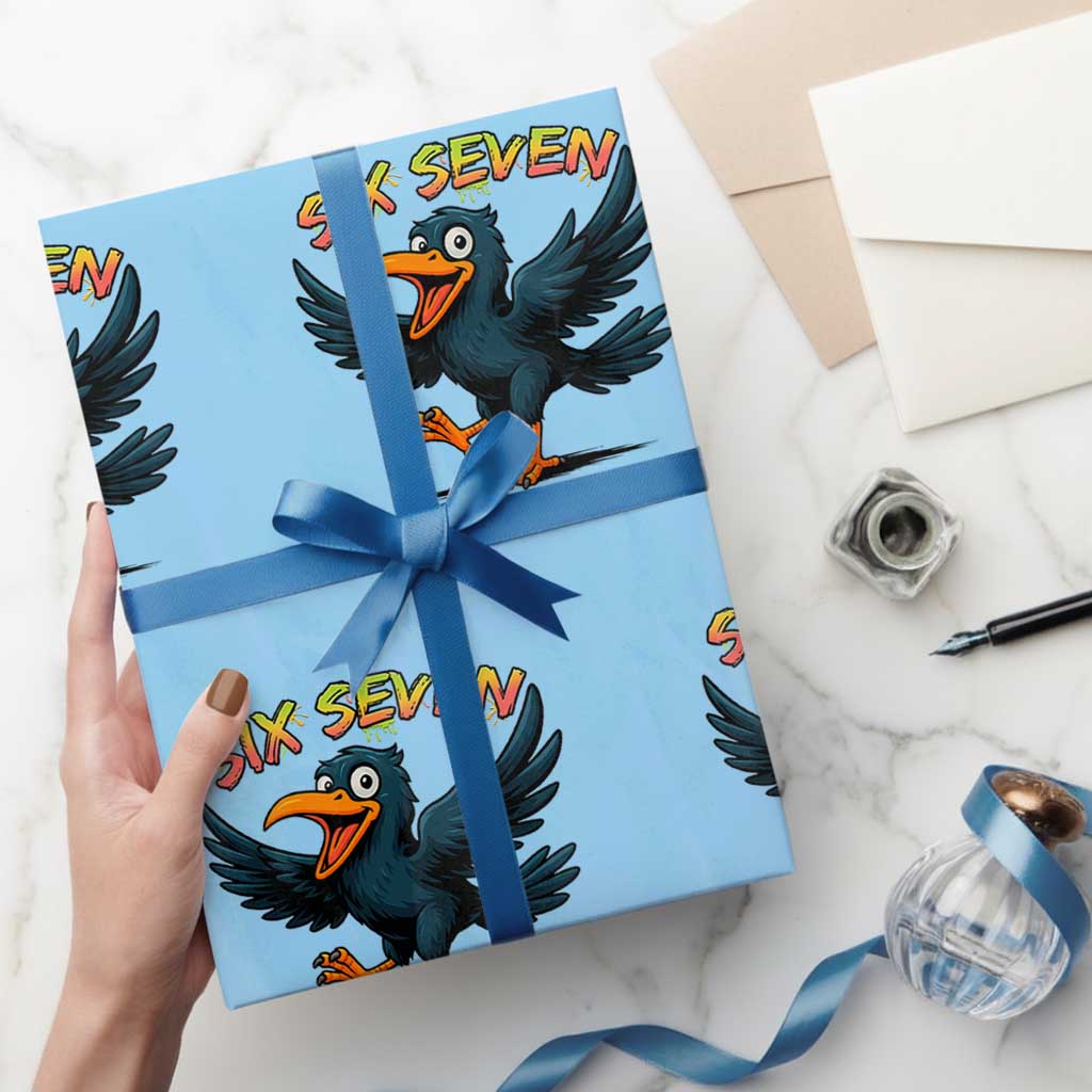 Funny Raven Six Seven Meme Trending Gift Wrapping Paper Roll - Wonder Print Shop