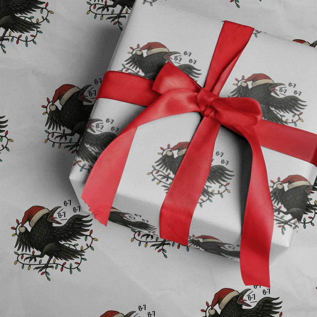 Funny Raven Six Seven Meme Wrapping Paper Roll Christmas Gift For Gen Z - Wonder Print Shop