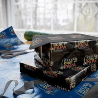 Funny Reel Cool Papa Wrapping Paper Roll Fishing Dad Fisherman Father's Day