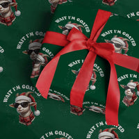 Funny Reindeer Xmas Wrapping Paper Roll Wait I Am Goated - Wonder Print Shop