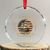 Funny Rejecting Kings Since 1773 Crystal Glass Ornament Vintage Patriotic USA - Wonder Print Shop