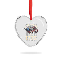 Funny Rejecting Kings Since 1776 Heart Crystal Glass Ornament Vintage American Flag - Wonder Print Shop