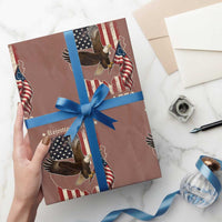 Funny Rejecting Kings Since 1776 Wrapping Paper Roll Vintage American Flag Bald Eagle - Wonder Print Shop